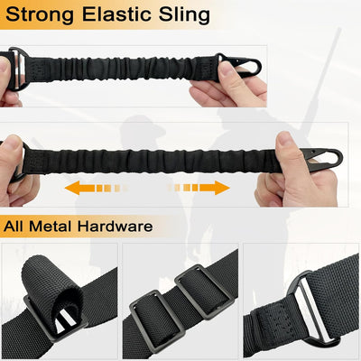 Eslinga rifle 2 puntos HK con QD Mlok ajustable bungee caza