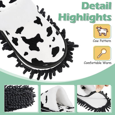 Pantuflas microfibra para limpieza casa lavables 7-10 5-8 vaca