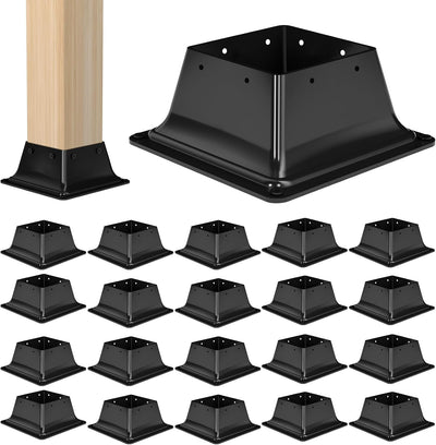 Base poste 4x4 soporte metal acero 20pzas