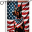 Bandera jardín patriótica Doberman 12x18