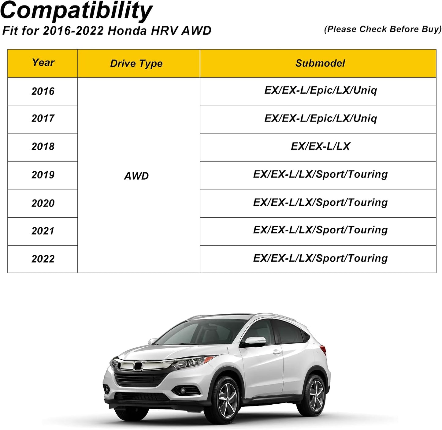 Alfombrillas Honda HR-V 16-22 forro piso elastómero negro