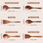 Set 6 cucharas madera acacia antiadherente agarre cómodo