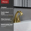 Grifo lavabo baño 4pulg 2 manijas 3 agujeros dorado