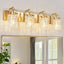 Lámpara tocador cristal 4 luces iluminación baño moderna
