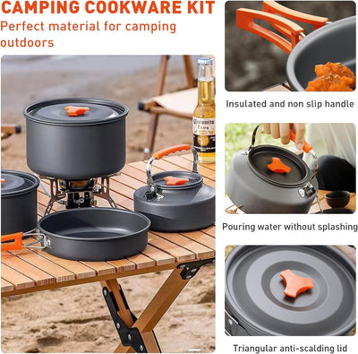 Set cocina camping 2 platos acero inox 2 tazas 2 cuchillos