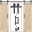 Kit riel puerta corredera doble 96" negro 44-46"