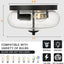Luminaria techo empotrado negro vidrio semillado