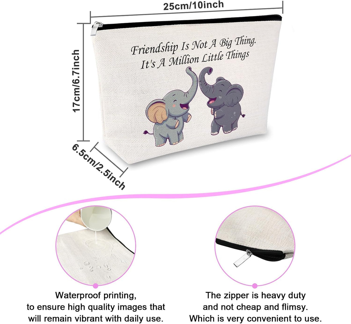 Bolsa cosméticos temática elefante regalo mujer