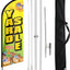 Kit poste bandera plumas estaca 11pulg para patio