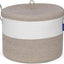 Cesta mimbre grande 21x18pulg con tapa para sala