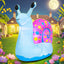 Decoración inflable caracol con luces LED para patio jardín