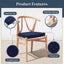 4 Cojines silla exterior impermeables 18.5x16" azul marino