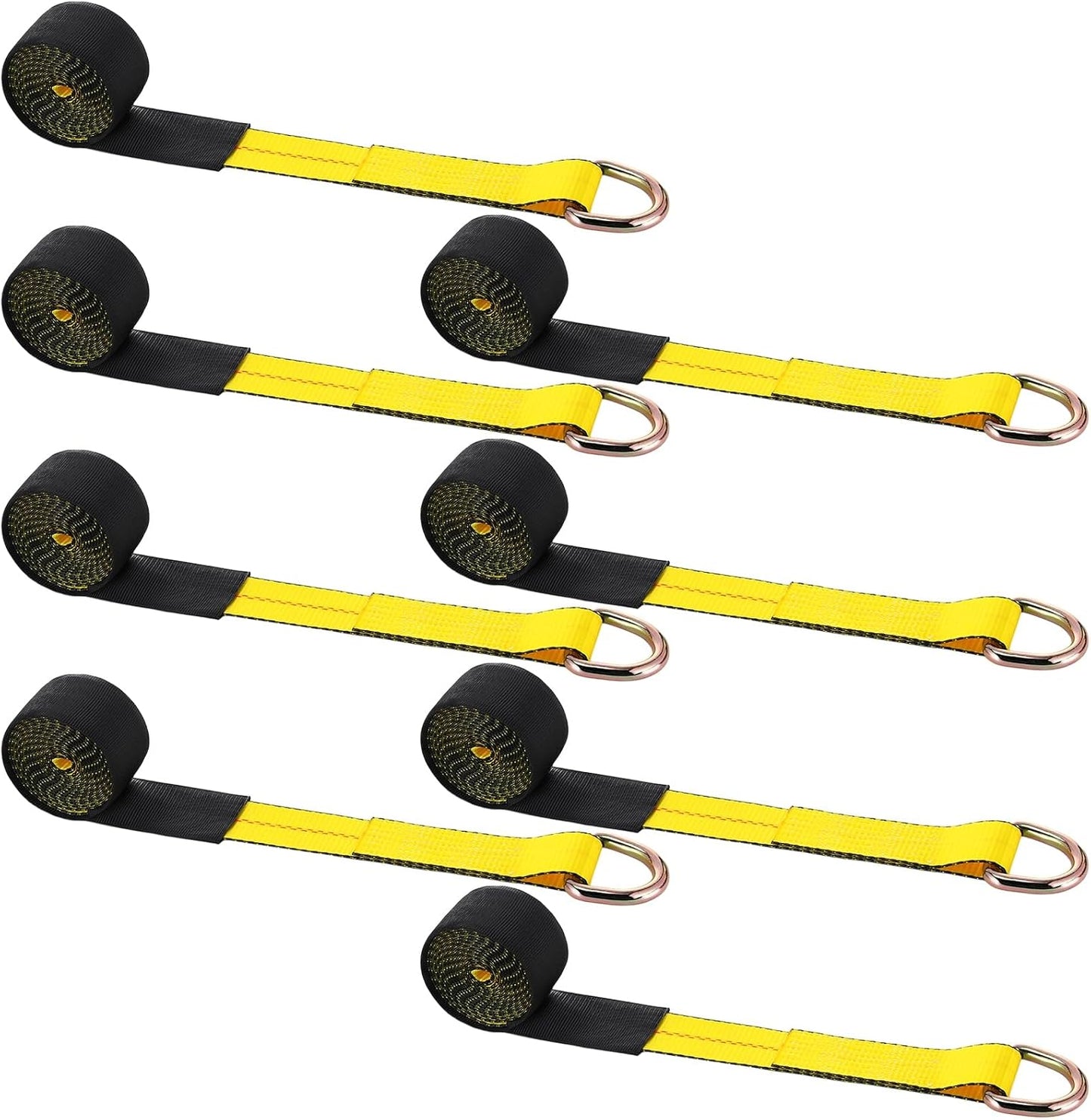 8 Correas remolque 2" x12ft 11000lb anillo D