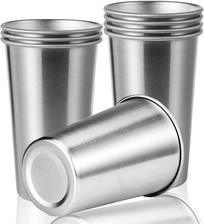 8 Vasos Acero Inox 24oz Irrompibles Apilables