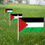 12 Banderas Palestinas Mini 5x8pulg Poste Sólido