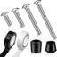 Set anclaje peso 2 tapas asta bandera 2 cintas protectoras
