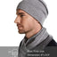 Set bufanda lana merino para hombre con gorro