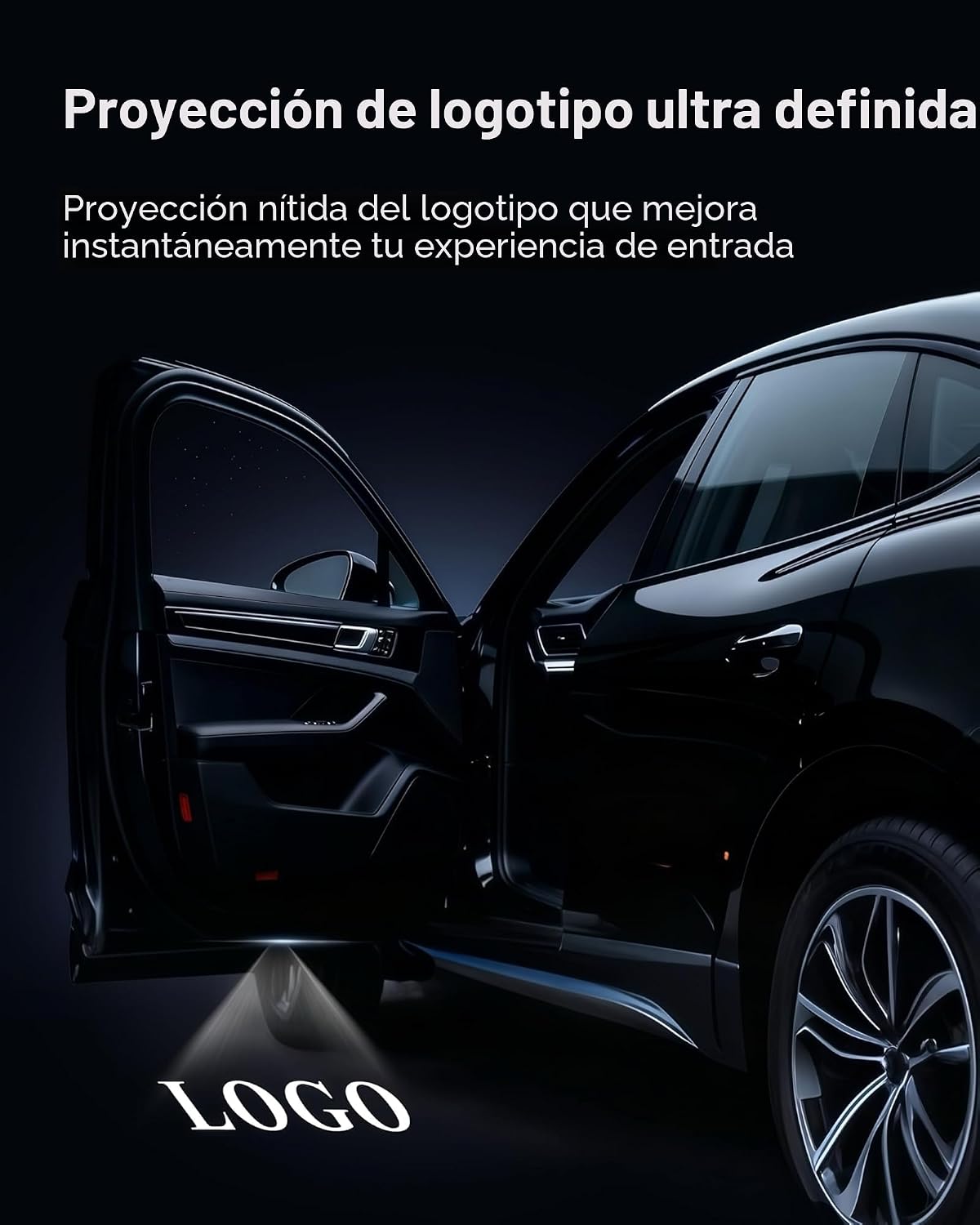 Luces puerta auto proyector logotipo comp A B C E M GL GLA GLC GLE