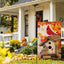 Bandera jardín pájaros cardenales 12x18pulg doble cara otoño