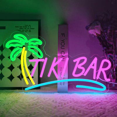 Letrero neón tiki bar luces LED para decoración de pared