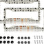 Marco placa aluminio patas juego 2 12.3x6.3pulg