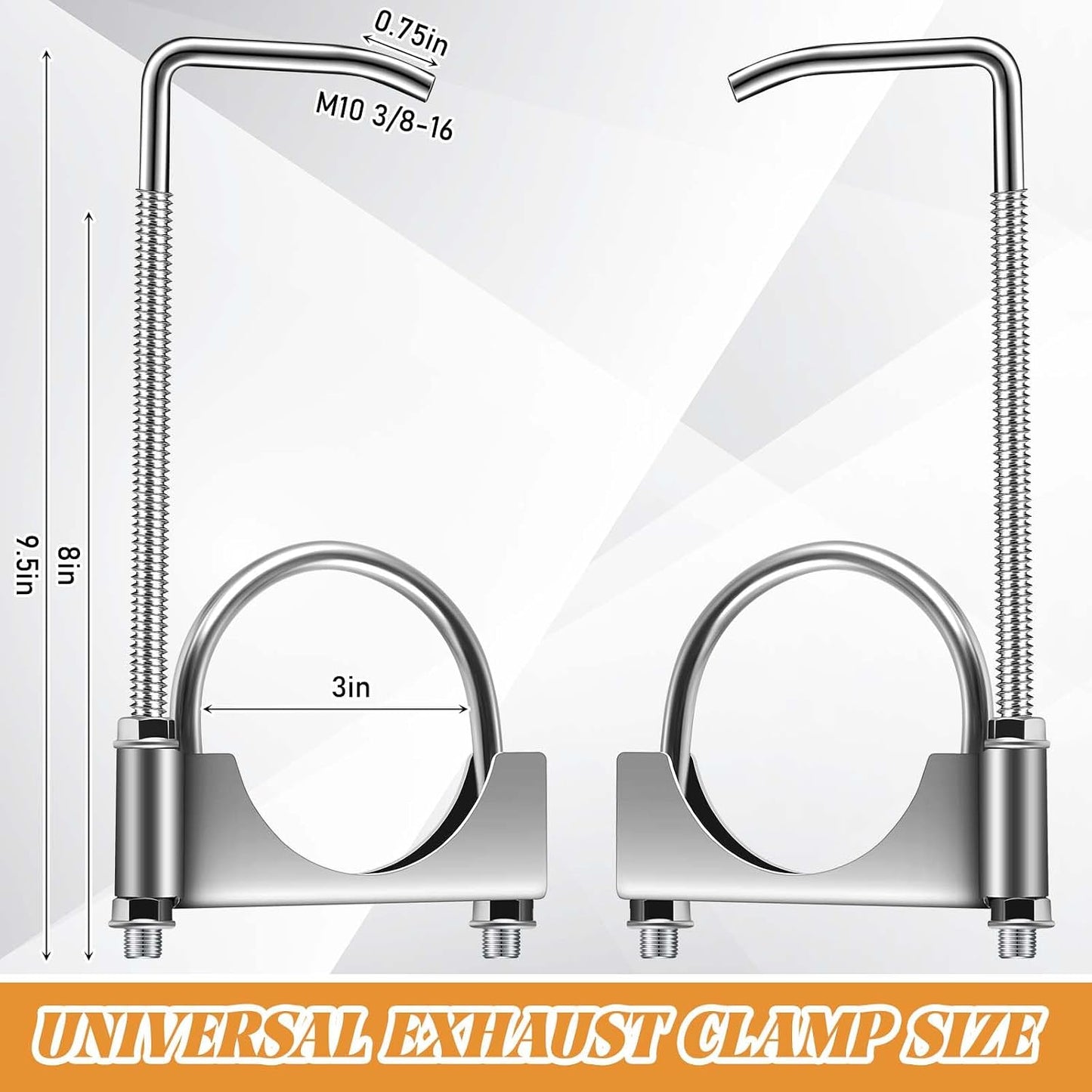 Abrazadera universal escape 3" con colgador coche camion