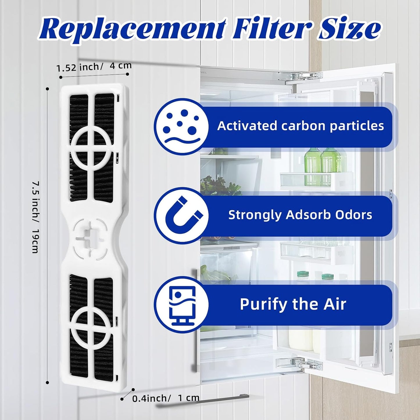4 Filtros aire repuesto para Frigidaire PureAir AF-2
