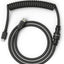 Cable USB C enrollado para teclado mecánico set negro