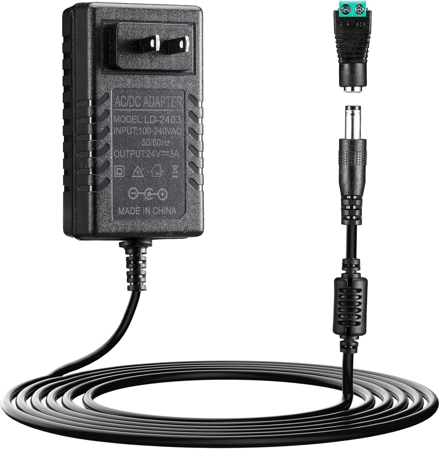 Adaptador cc 24v 3a 100-240v para tira led 24v