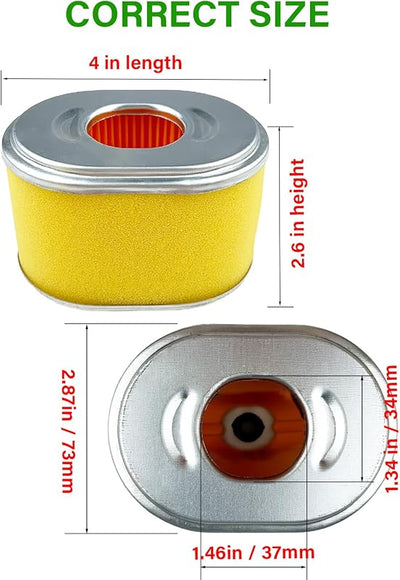 4 Filtros Aire GX160 para Honda GX140 GX200
