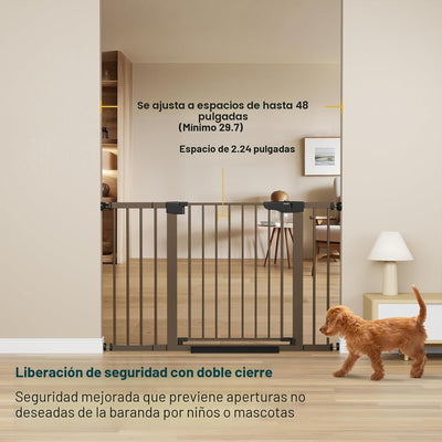 Puerta bebé escalera cierre automático para mascotas