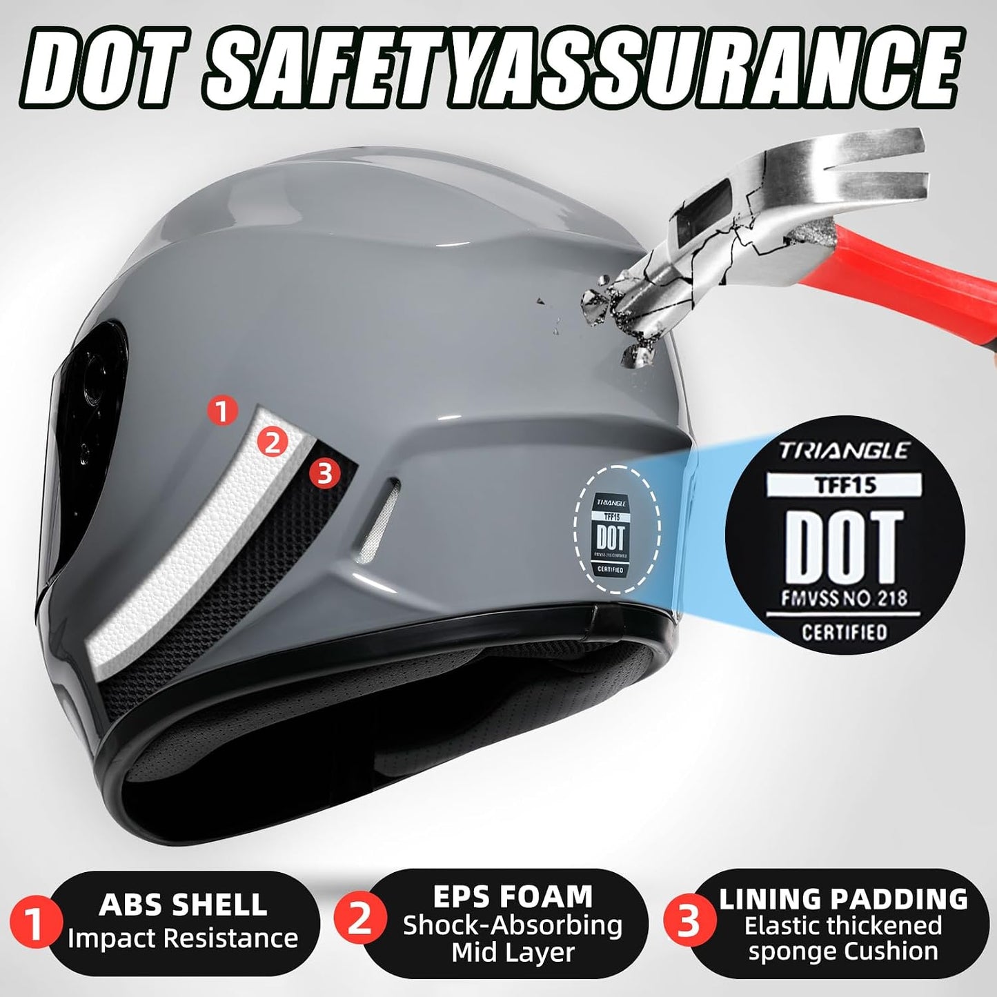 Casco motociclista cara completa visera tintada