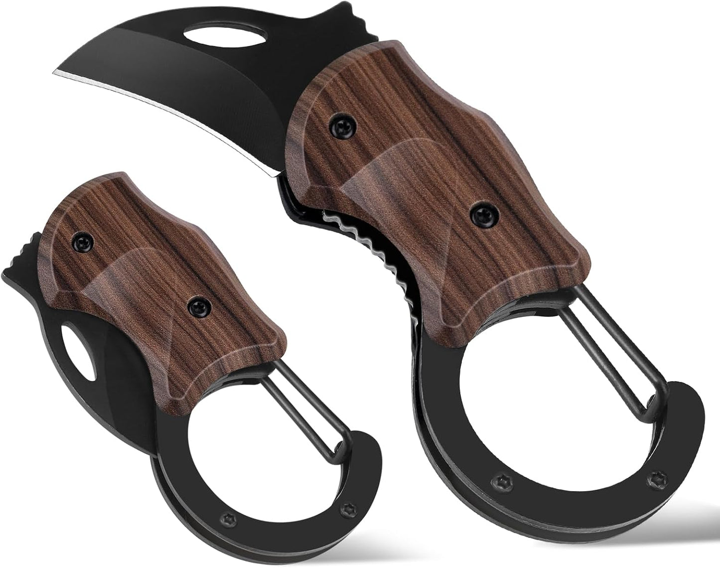 Cuchillo bolsillo para hombres hoja 1.34pulg caja grano madera