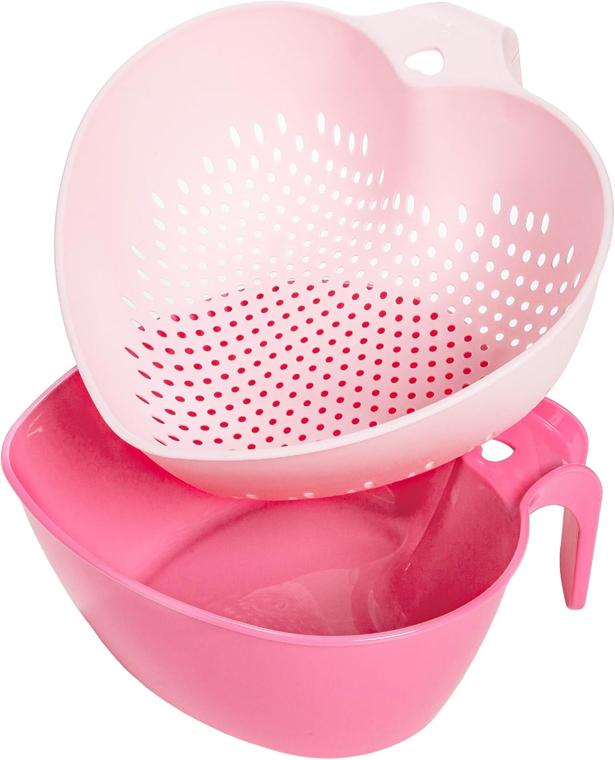 Set 2 Pzas Cuencos Coladores 3qt Sin BPA Rosa