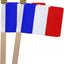 Banderas mano Francia 5x8pulg pack 12