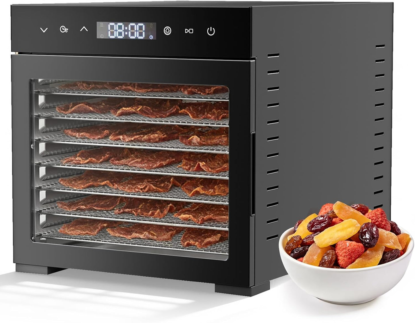 Máquina deshidratadora 500W 8 bandejas acero inox