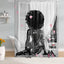 Cortina ducha 72x72pulg poliéster impermeable 12 ganchos