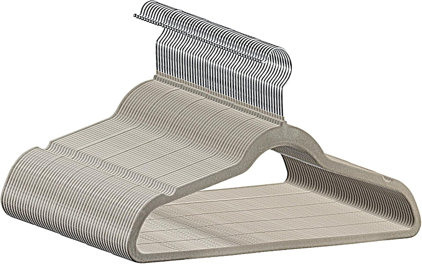 Perchas terciopelo antideslizantes 50 pzas ganchos