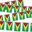 Banderín Guyana 32ft con 30 mini banderines rayas fiesta