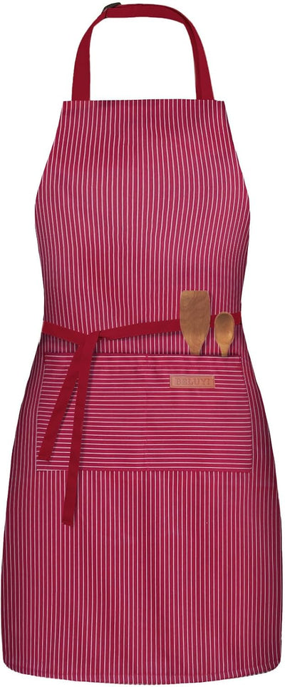 Delantal chef con babero ajustable 2 bolsillos