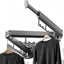 Perchero pared estante colgante para ropa sucia gris