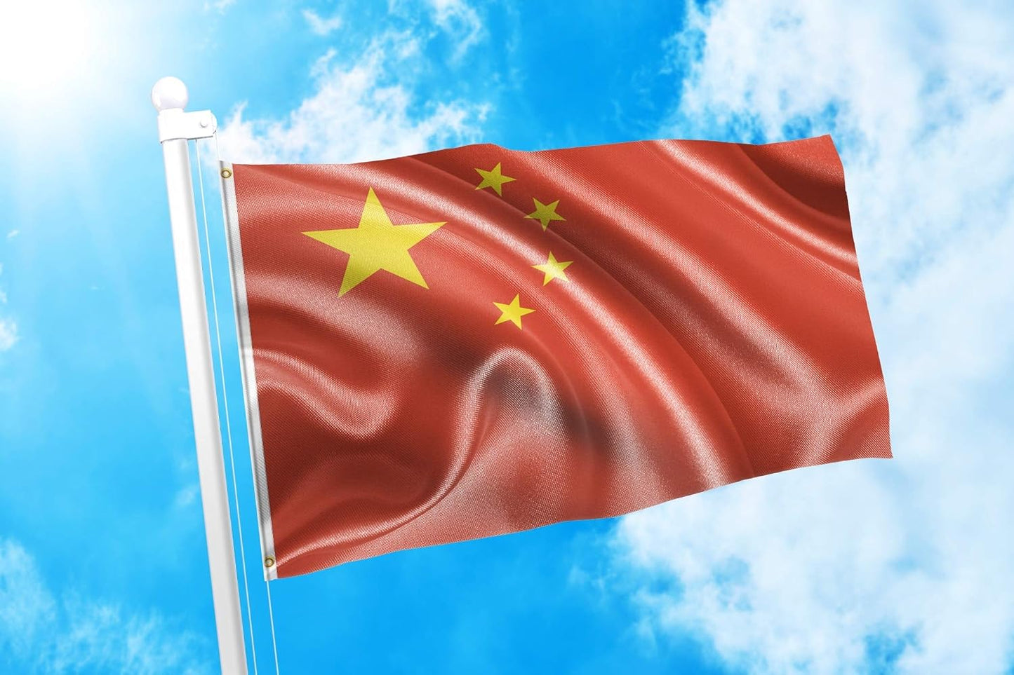 Bandera China 5 estrellas roja 2x3ft poliéster resistente UV