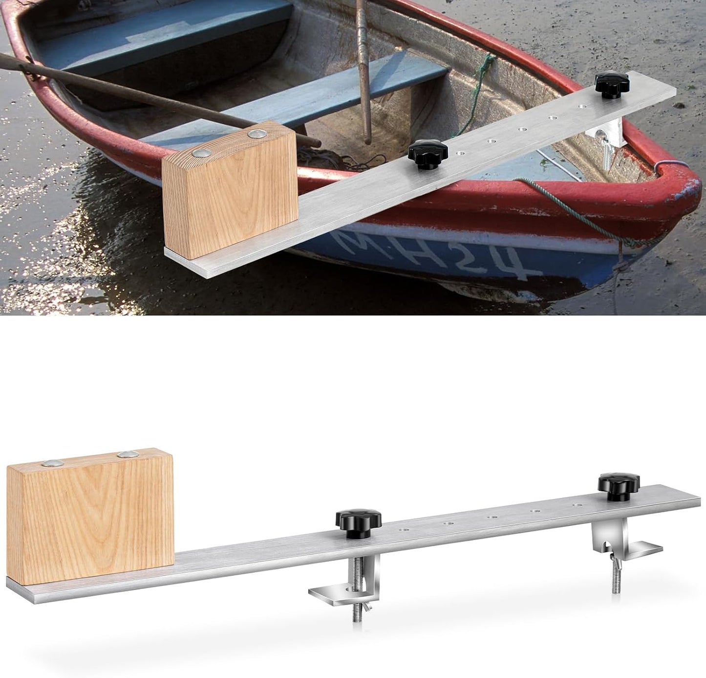 Soporte motor canoa barra fresno bloque motor kayak
