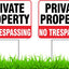 Señal No Trespassing plástico corrugado 17x13"