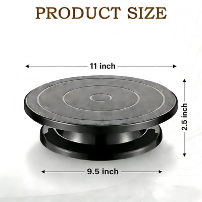 Plataforma giratoria flexible 360° de 11 pulgadas negra para pintura y manualidades