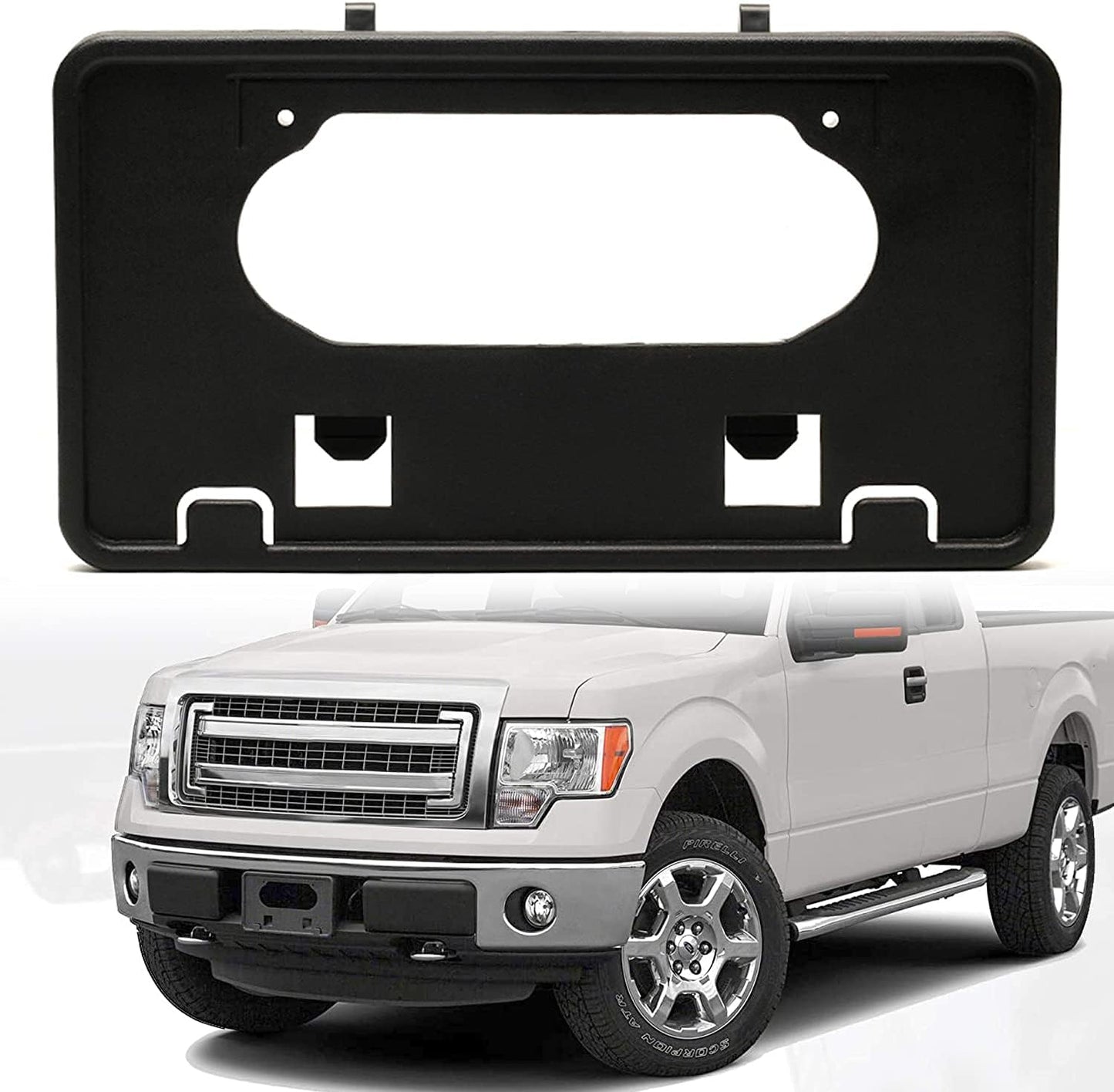 Soporte placa licencia Ford F150 09-14 negro