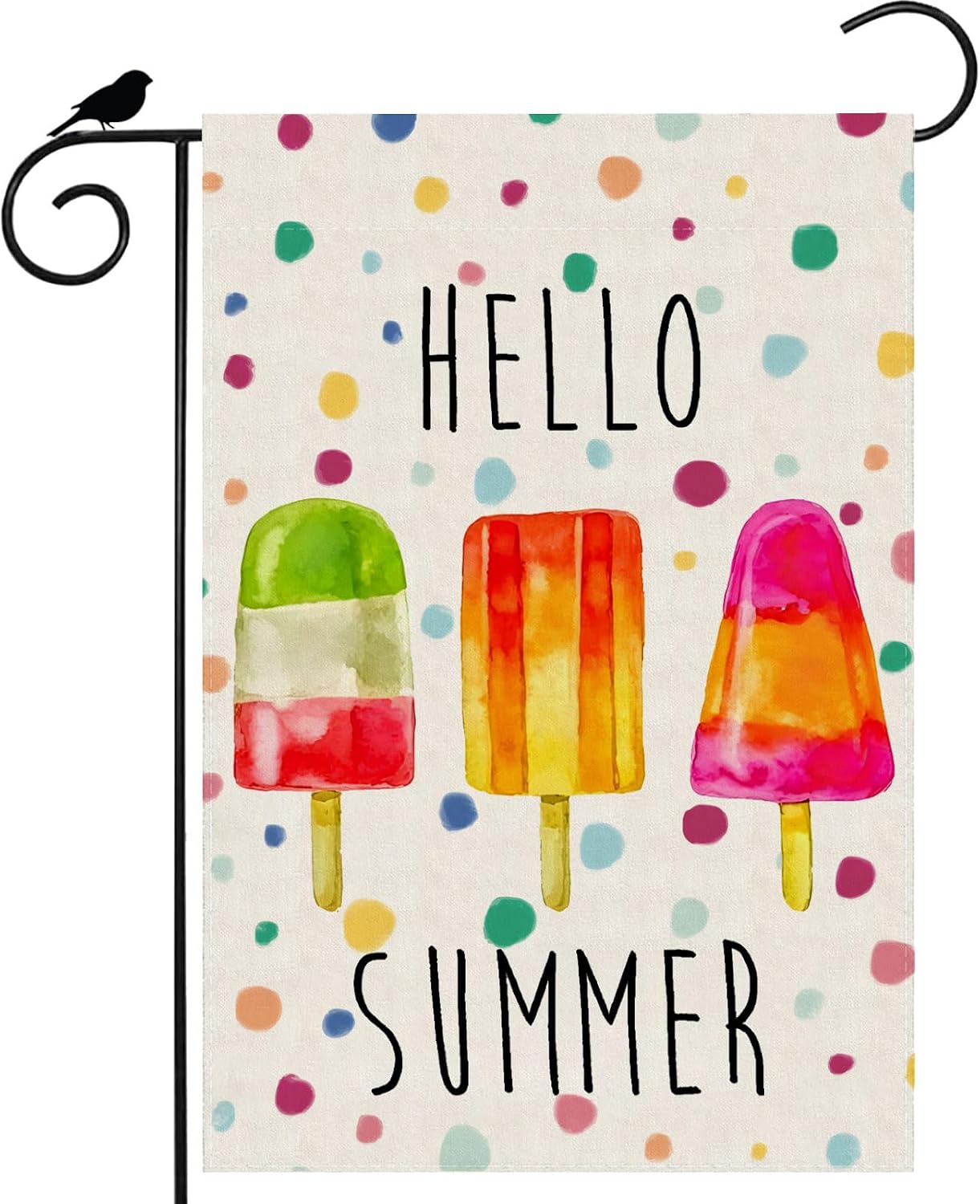 Bandera verano paleta helado 12x18pulg doble cara