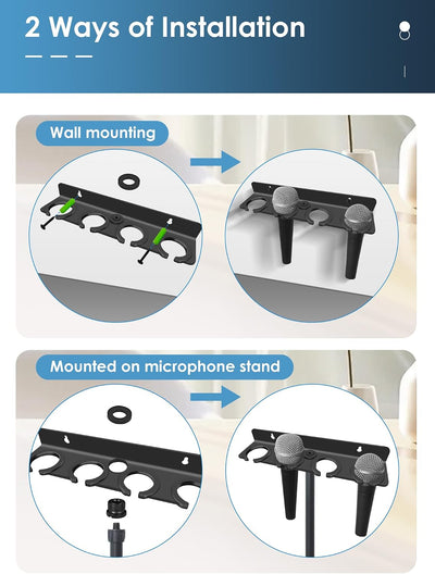 Soporte múltiple para micrófonos aluminio acolchado 5/8-27