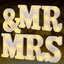6 Letras LED 6.2pulg Brillantes para Boda Mesa