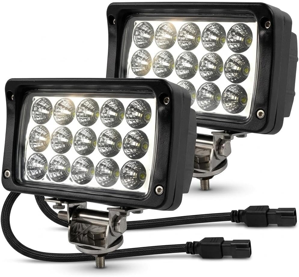 Barra LED 4x6pulg 45W 4500lm impermeable para tractores